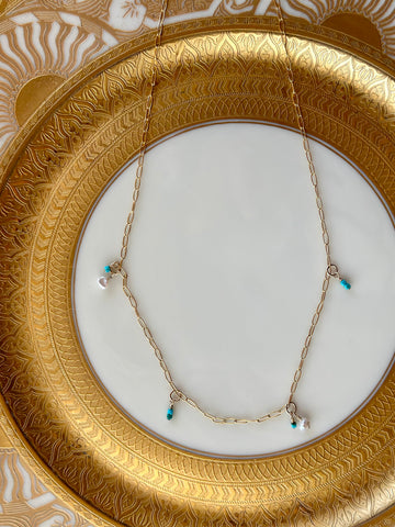 Dainty tropical cowgirl necklace