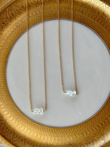 Herkimer Diamond bar necklace