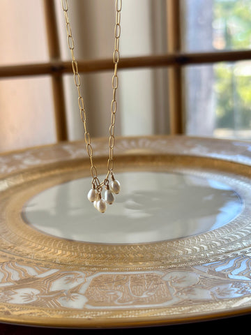 5 Pearl drop necklace