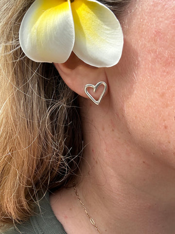 Heirloom Heart Stud earring