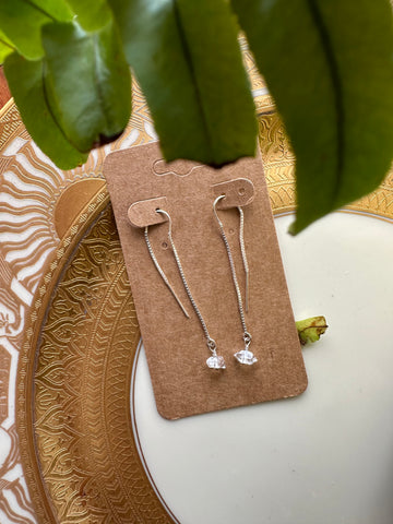 Herkimer Diamond Threader Earrings
