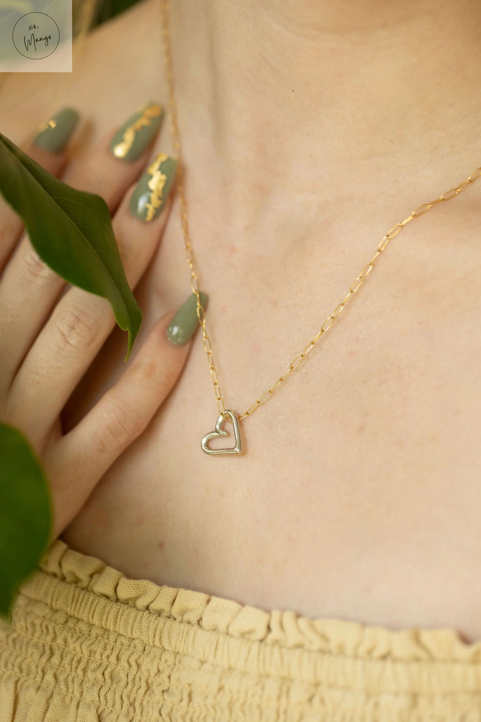 Heirloom Heart Necklace xo, Mango