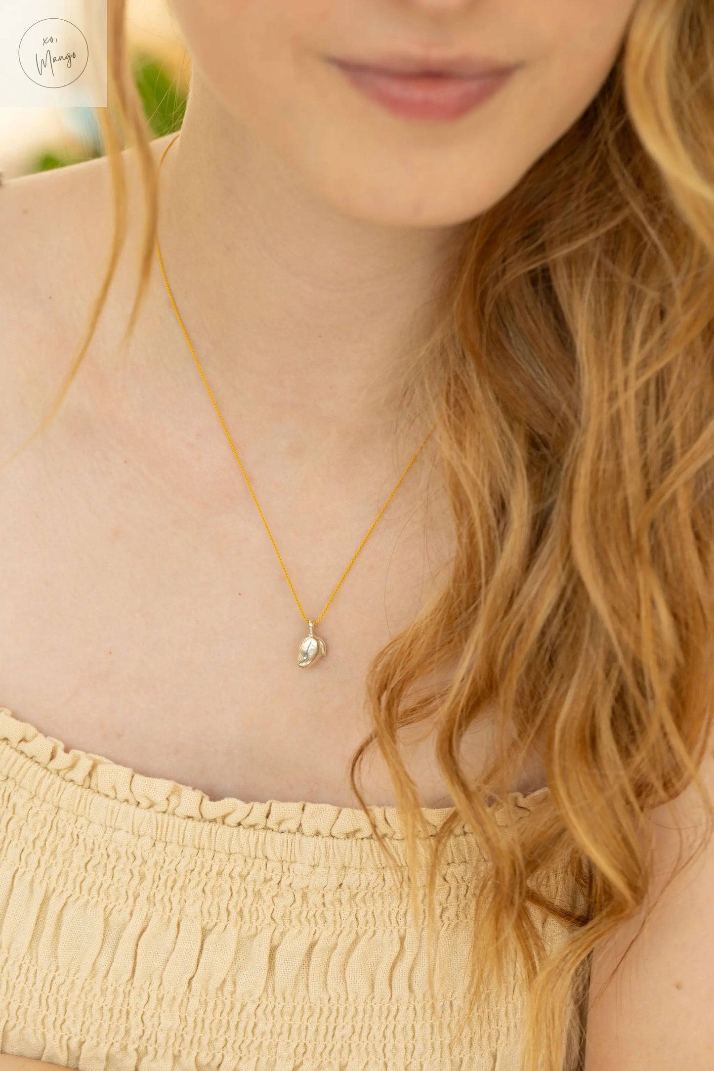 Heirloom Mango Charm Necklace xo, Mango