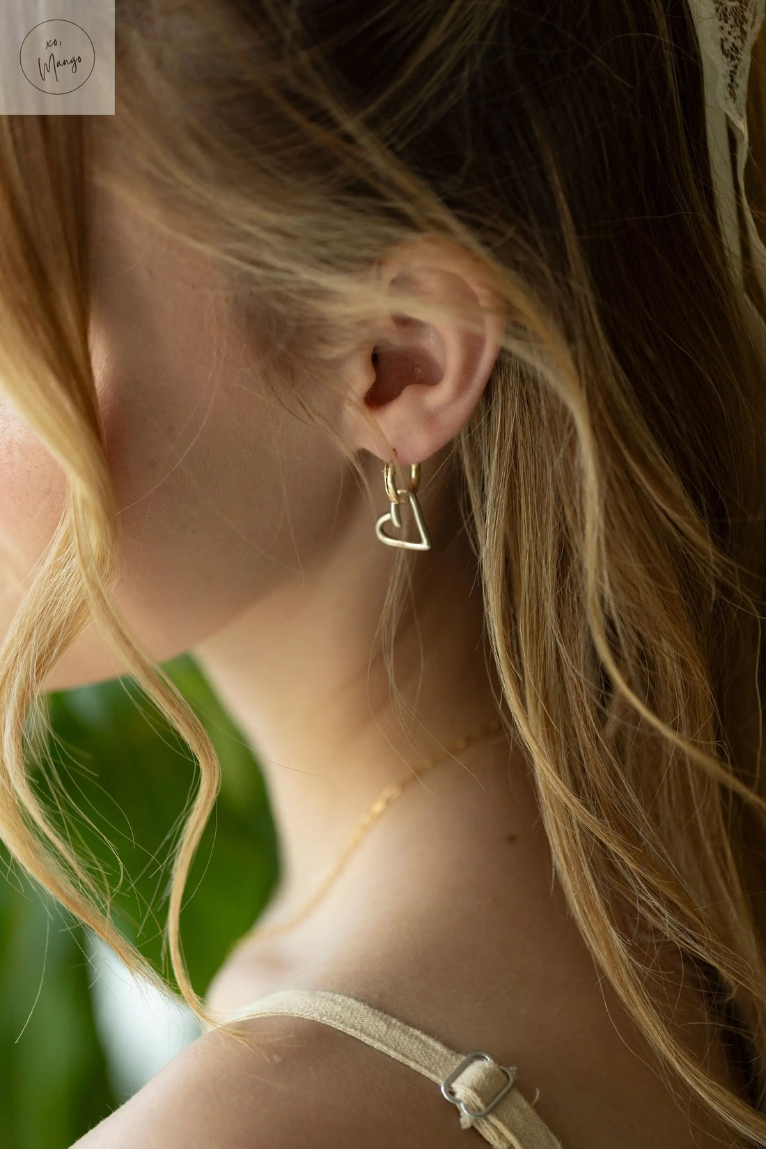 Heirloom Heart Hoops xo, Mango
