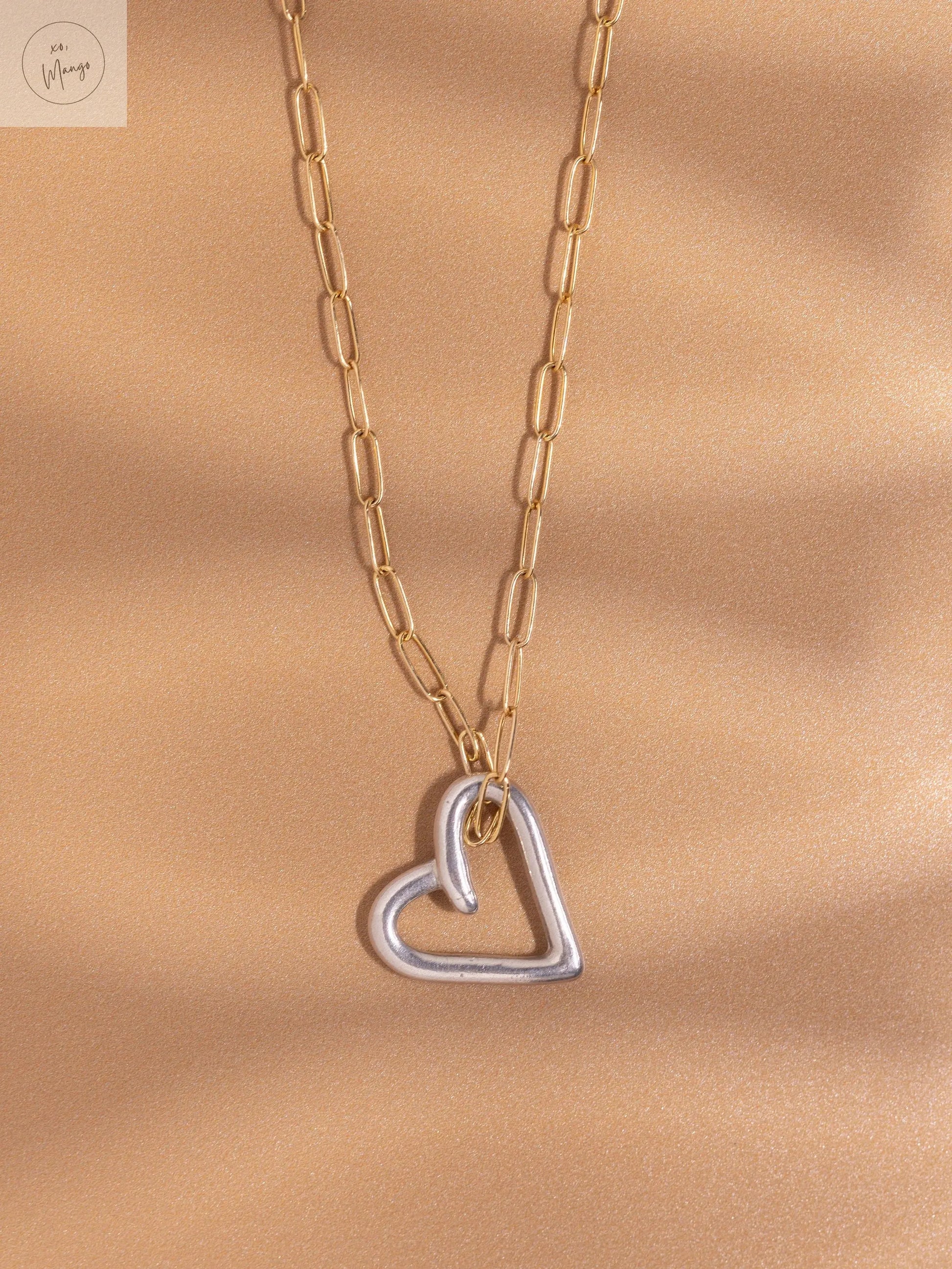 Heirloom Heart Necklace xo, Mango