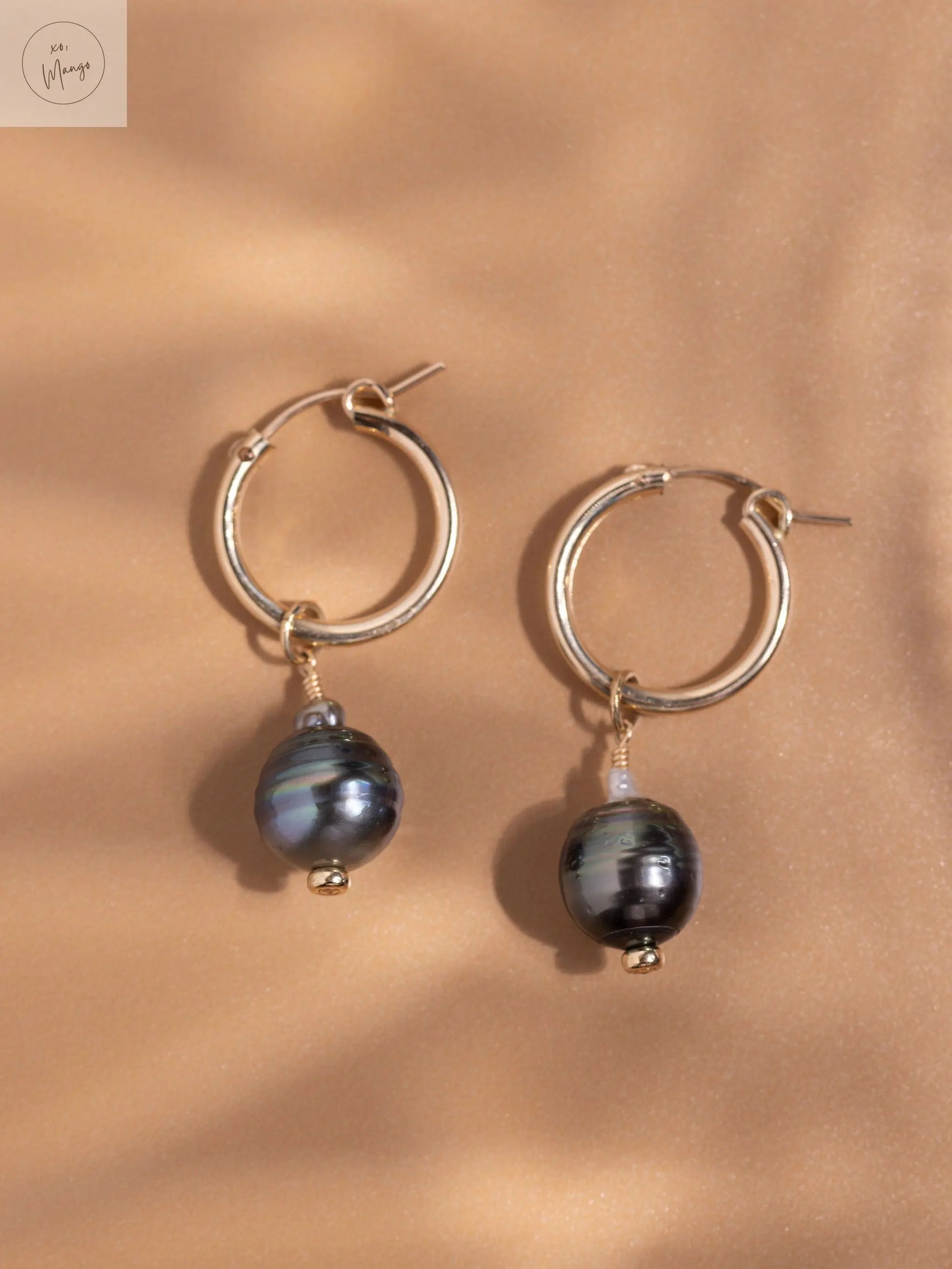 Tahitian Pearl Hoop Earrings My Store