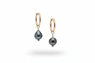 Tahitian Pearl Hoop earrings by xomango