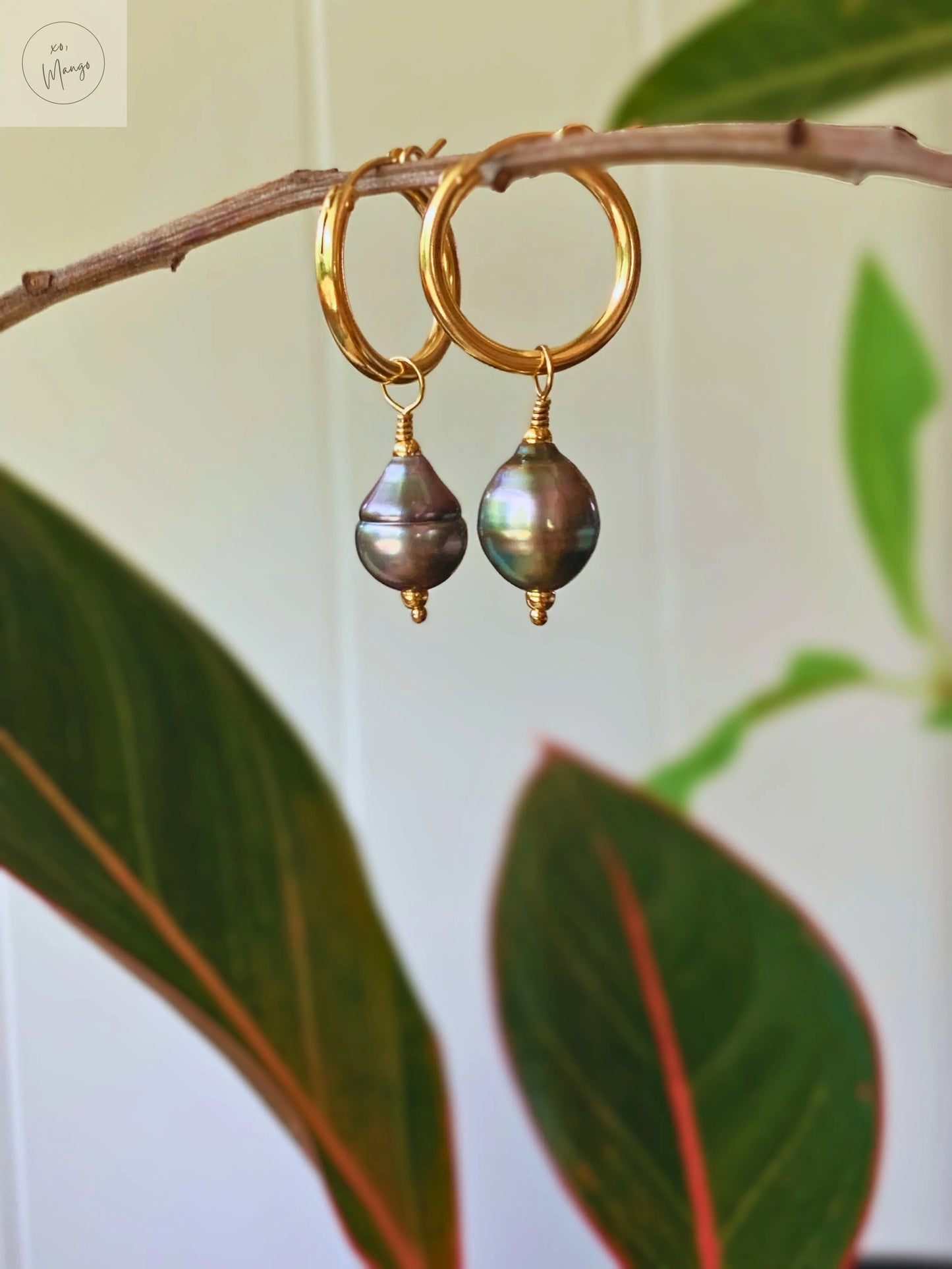 Tahitian Pearl Hoop Earrings My Store