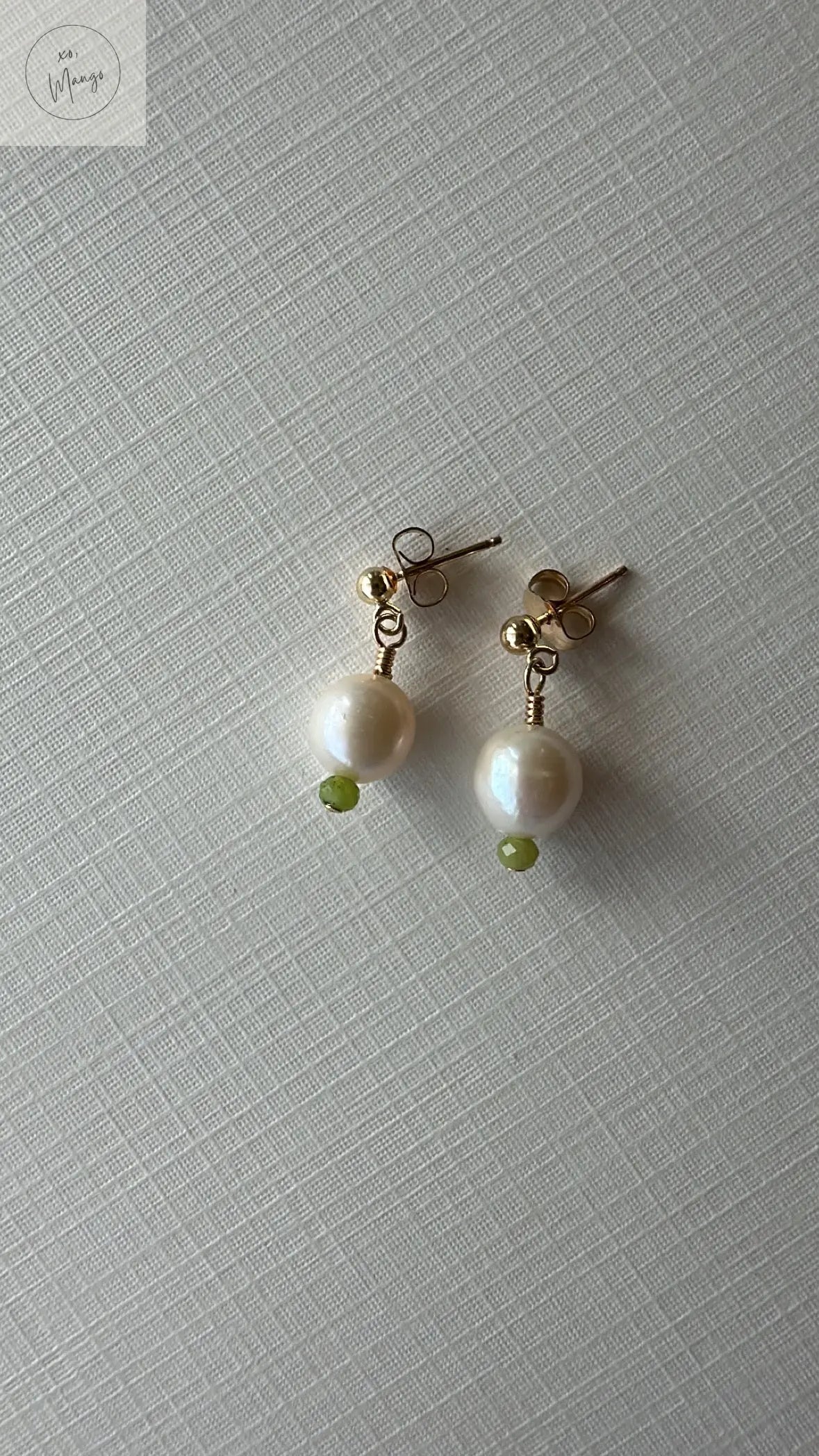 Lime & Pearl Studs xo, Mango