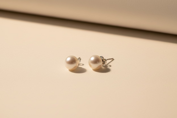 Pearl stud earrings 8mm