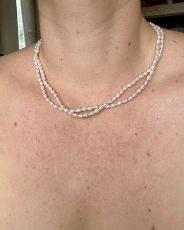 Vintage Rice Pearl daily necklace