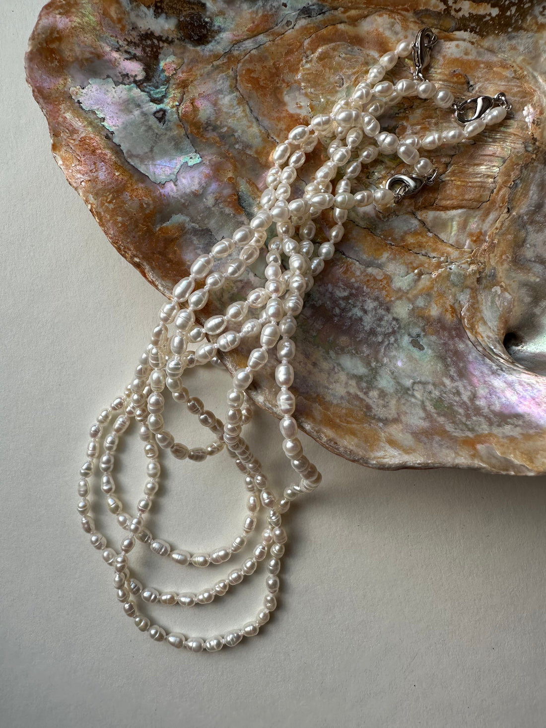 Vintage Rice Pearl daily necklace