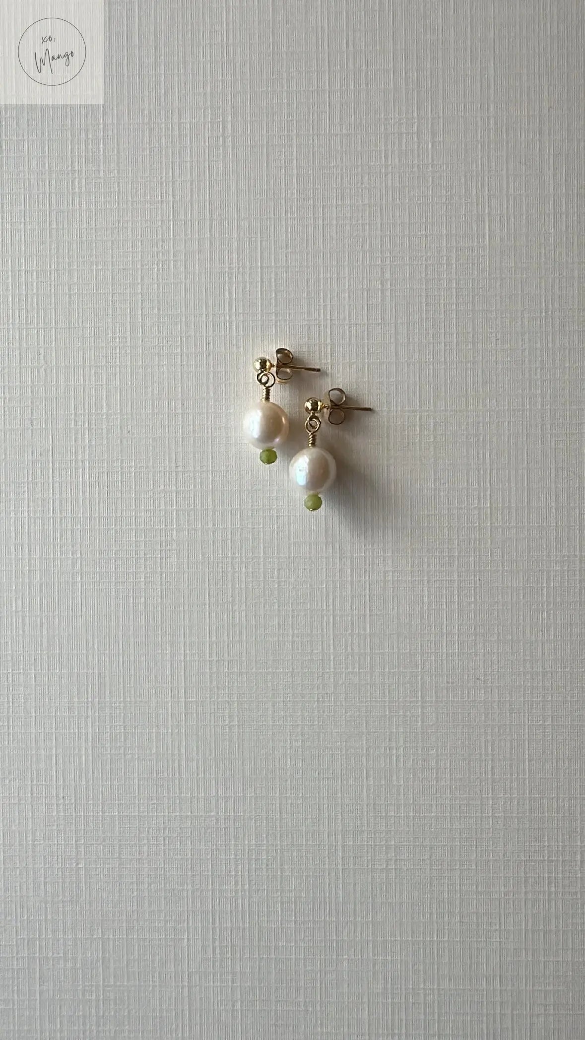 Lime & Pearl Studs xo, Mango