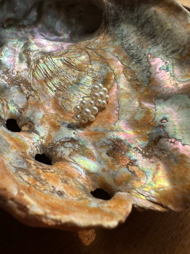 Vintage inspired Daisy Pearl studs