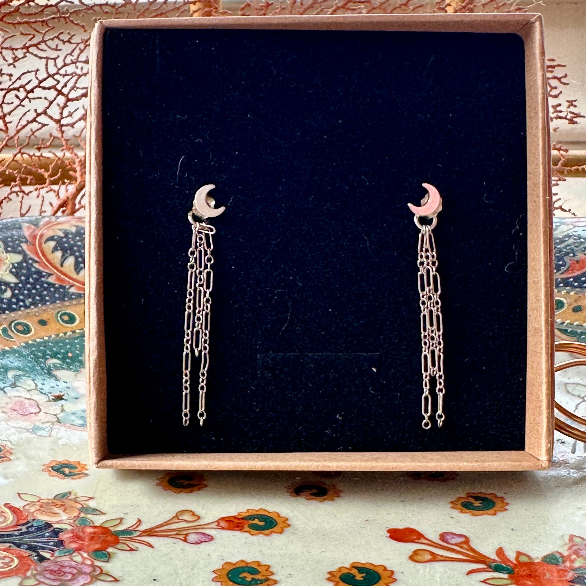 Silver Moon stud earrings ~LAST CALL