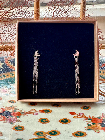 Silver Moon stud earrings ~LAST CALL