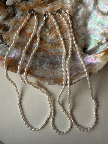 Vintage Rice Pearl daily necklace