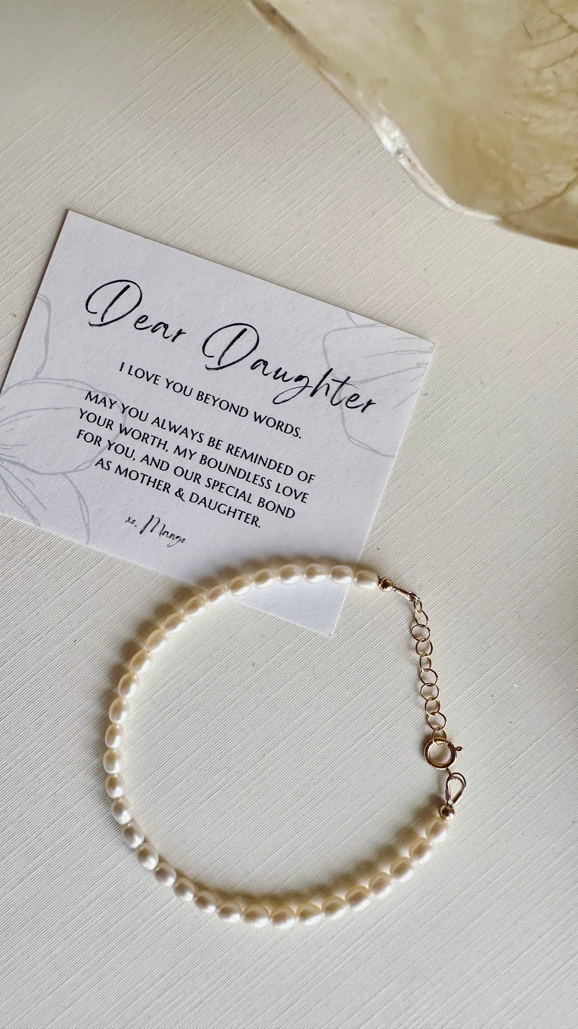 Evermore Bracelet: Mother Daughter Bracelet ~ Pearl Bracelet