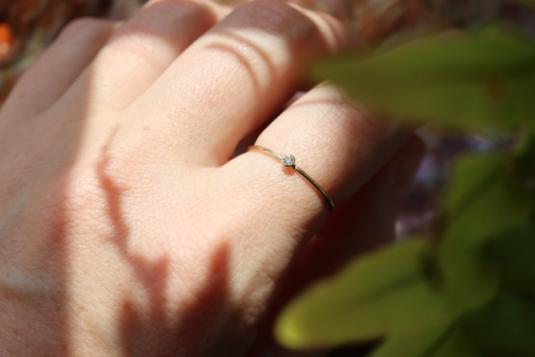 North Star Ring ~ Dainty Gold stacking ring xo, Mango