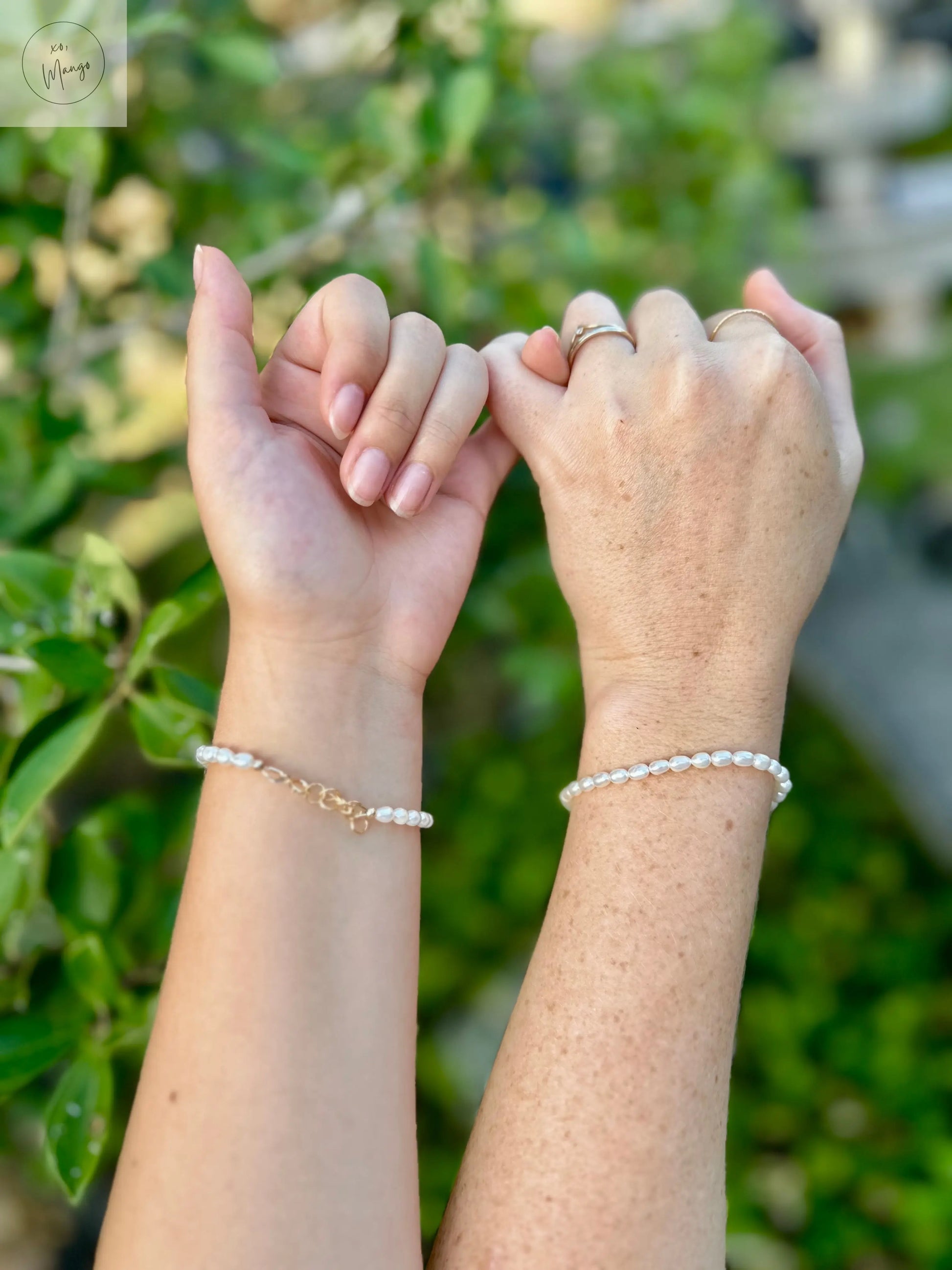 Matching Mother and Daughter Bracelet ~ Pearl Bracelet xo, Mango