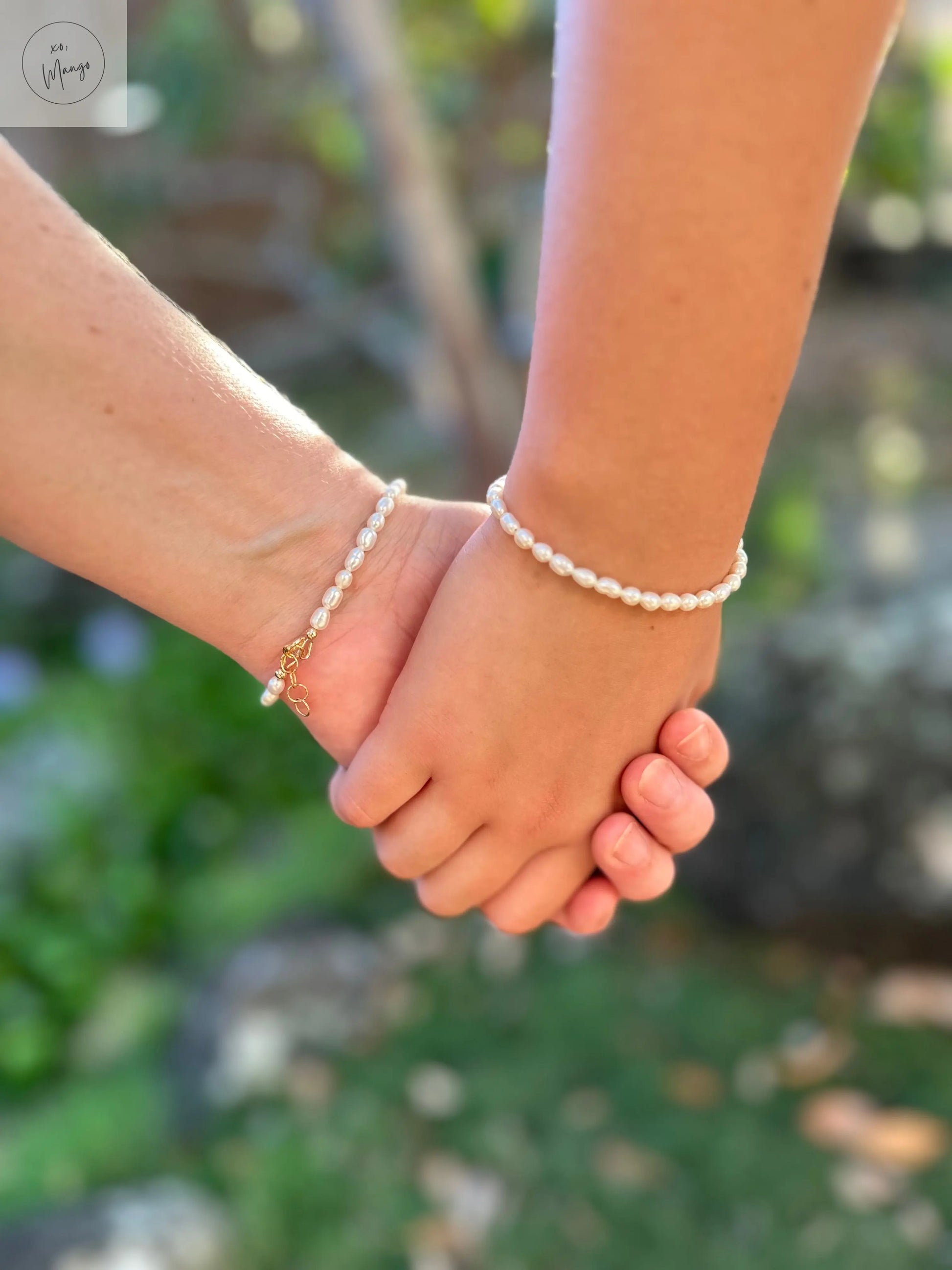 Matching Mother and Daughter Bracelet ~ Pearl Bracelet xo, Mango