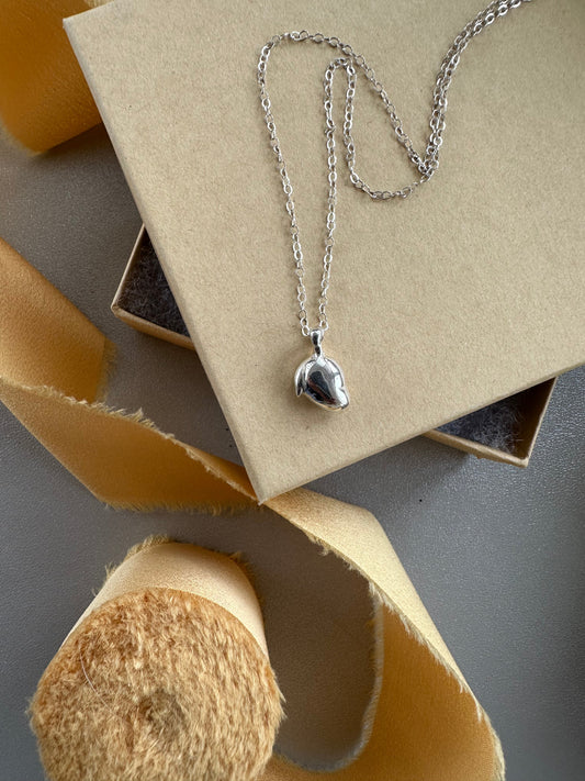 Sterling Silver Mango Charm Necklace