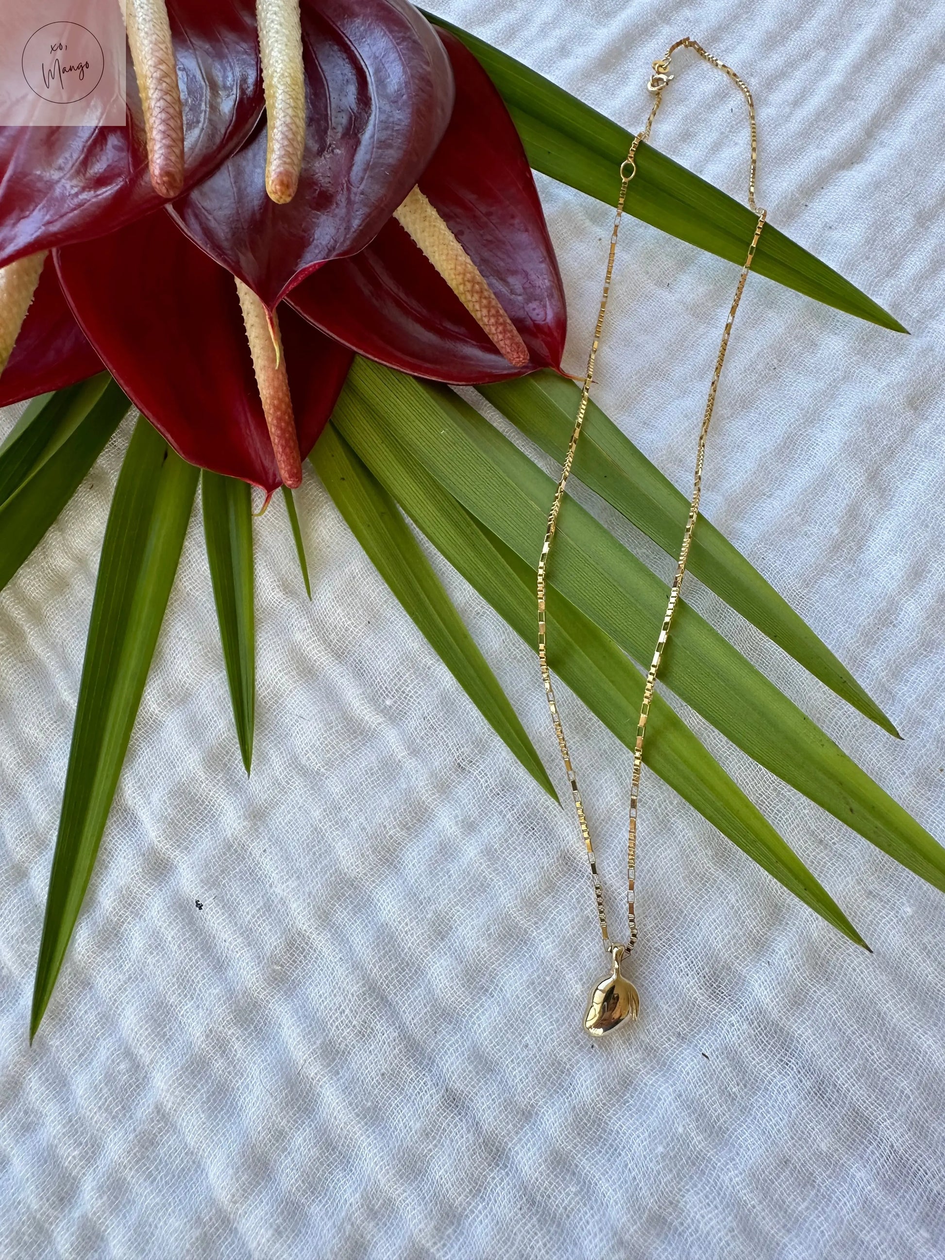 Heirloom Mango Charm Necklace xo, Mango