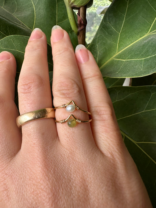 Ripple Ring~ 14k gold filled stacking ring