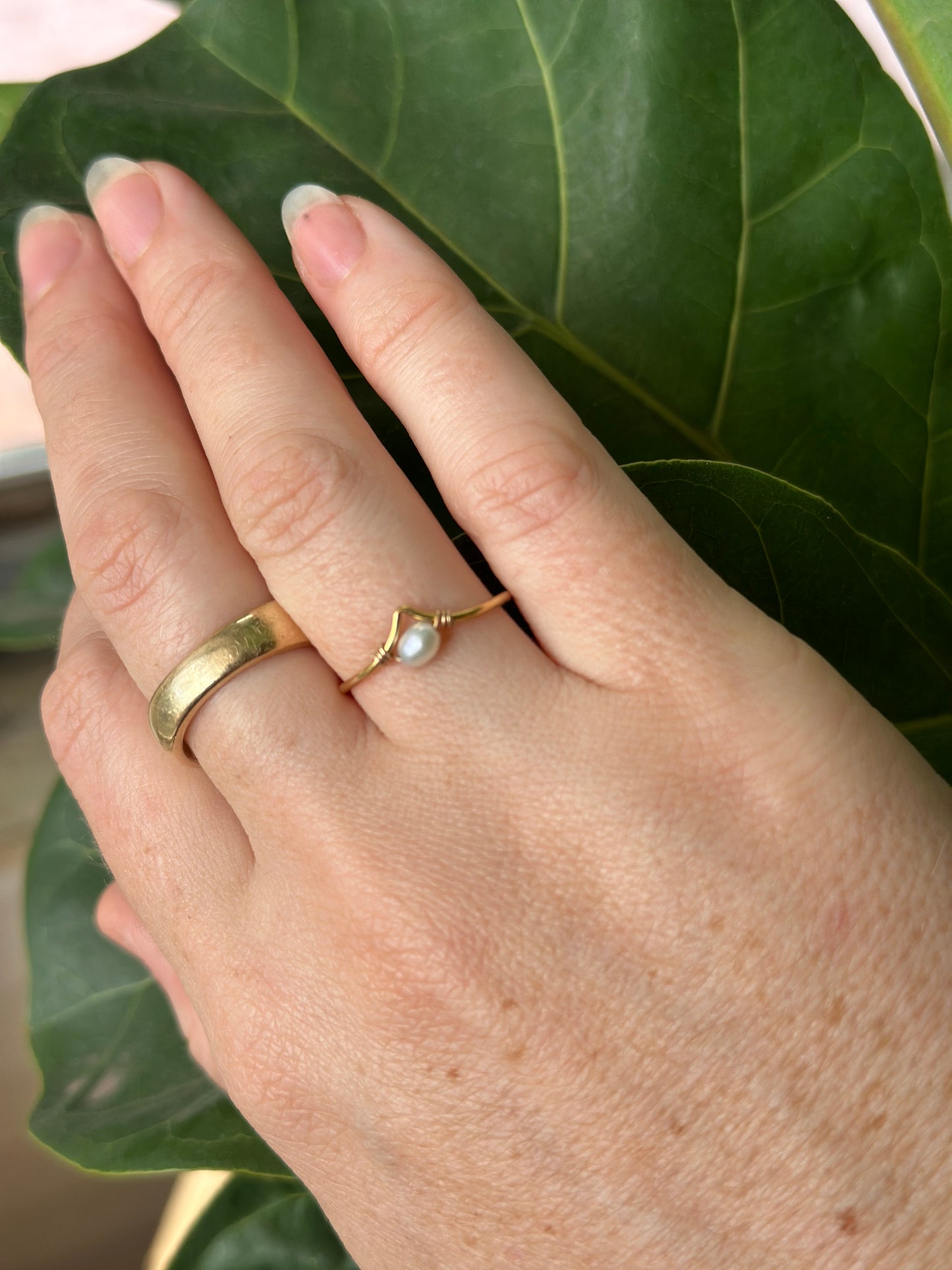 Ripple Ring~ 14k gold filled stacking ring