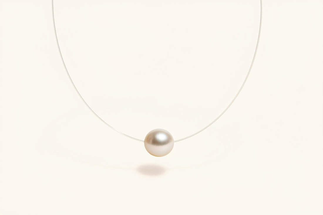 floating pearl necklace
