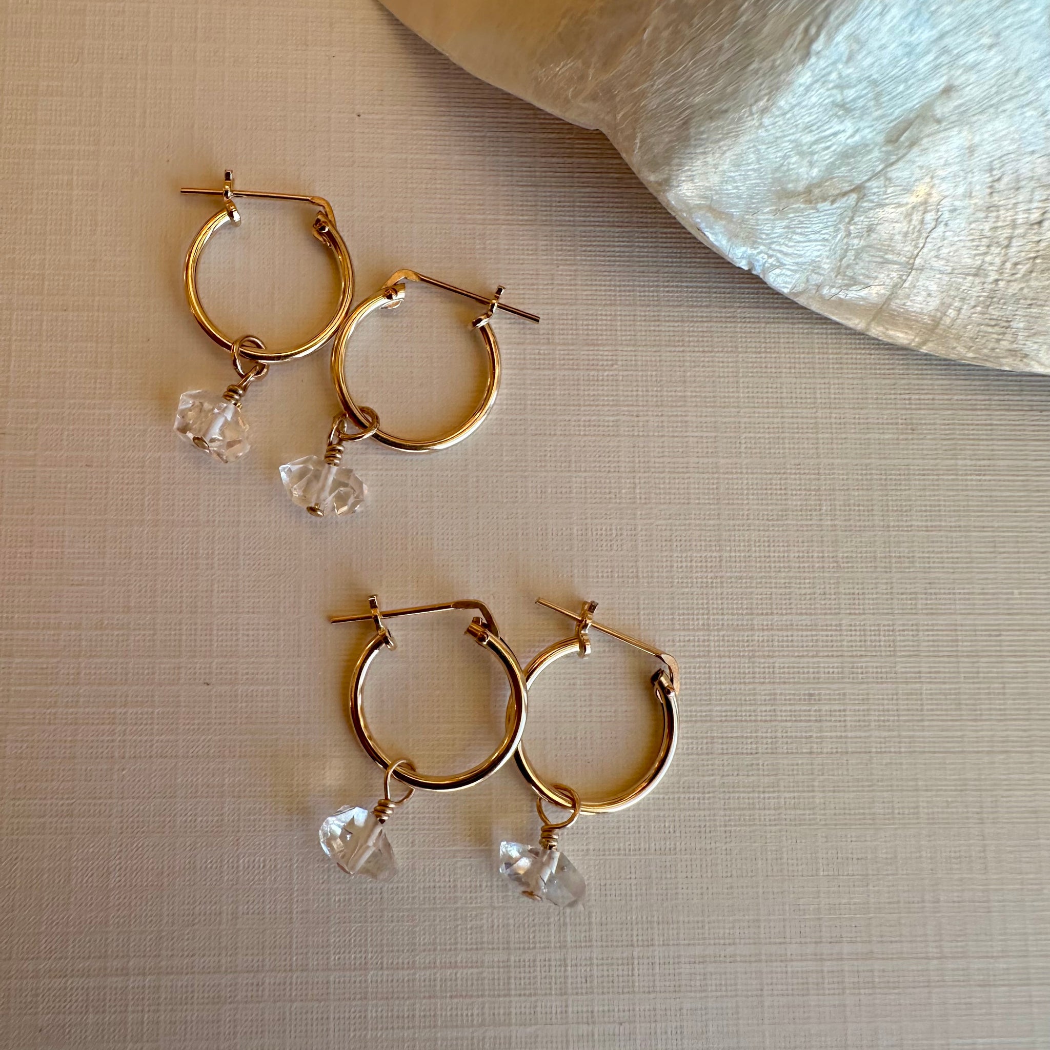 Herkimer Diamond Hoops