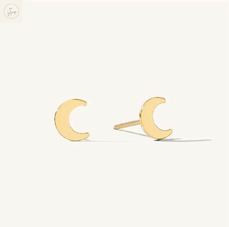 Dainty Moon Studs xo, Mango