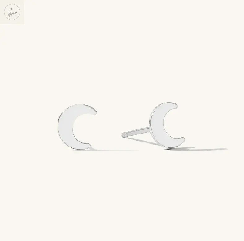 Dainty Moon Studs xo, Mango